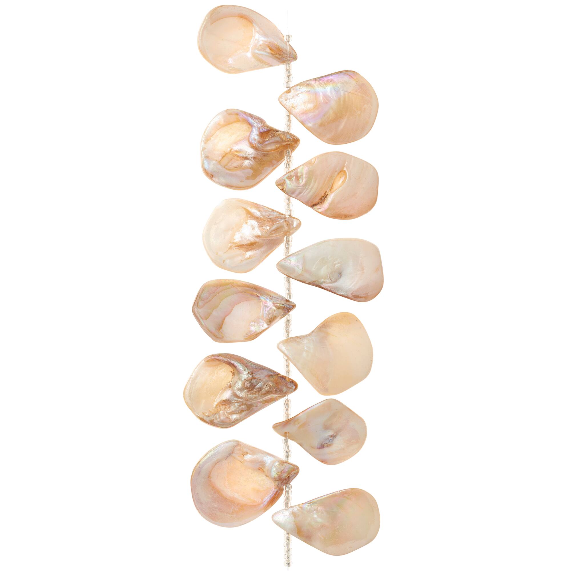 White Shell Teardrop Beads, 34mm by Bead Landing™